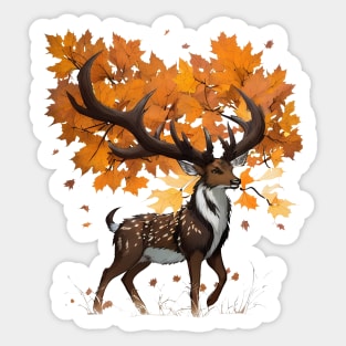 Cute Deer in Autumn Forest Sticker